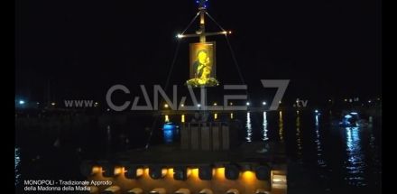 Stasera a Monopoli l'Approdo della Madonna della Madia (DIRETTA dalle 20.30)